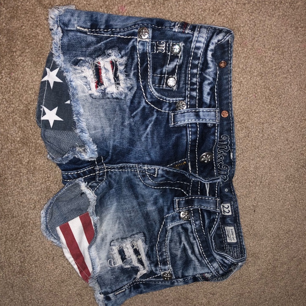 Miss me American flag shorts